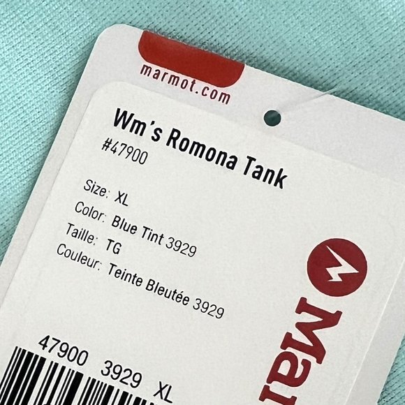 NWT Marmot Romono Tank Top, Blue Tint, Size XL - Picture 9 of 10